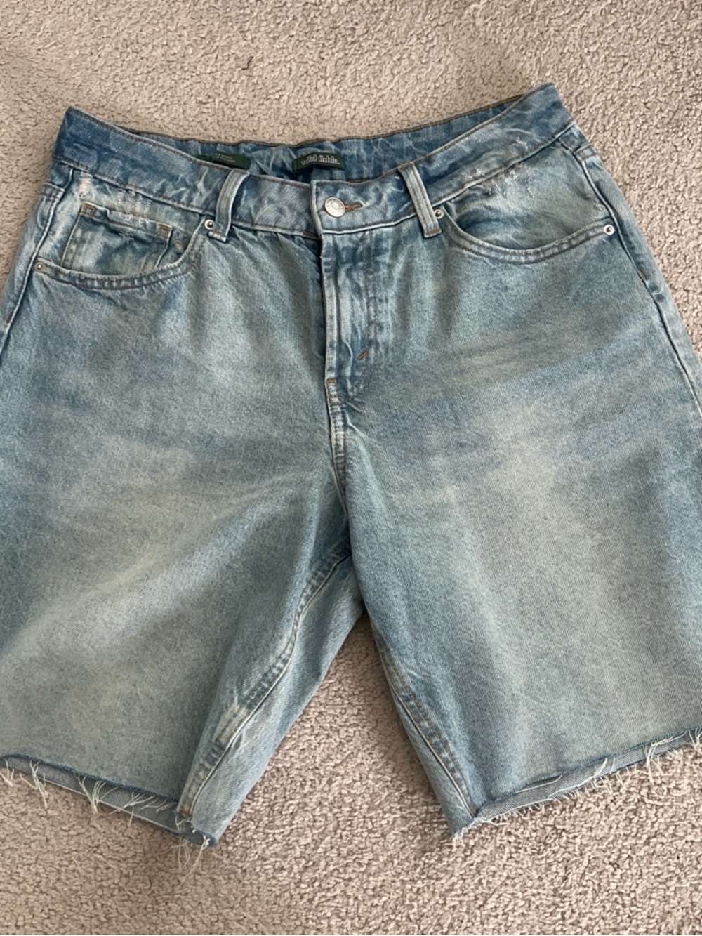 wild fable Light Blue Denim Bike Shorts